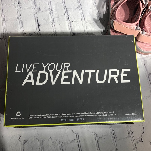 NIB! KIDS Eddie Bauer Gracey Sandal Pink & Gray - Picture 10 of 11